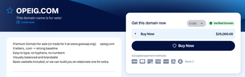 Opeig.com Five letter .com domain - photo 4